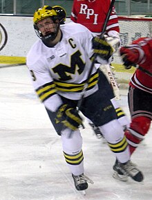 Copp during a game against RPI in 2014. Andrew Copp 2014 04 (1).jpg