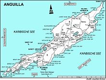 Map of Anguilla showing the pond next to Rendezvous Bay near the south-western end of the island Anguilla map.jpg