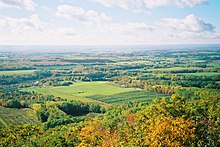 Annapolis Valley from North Mountain in Valleyview Provincial Park, north of Bridgetown Annapolis Valley from lookoff1.JPG