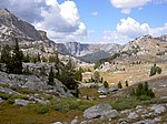 Wind River Range närmar sig Lozier Lakes