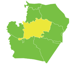The administrative center of Raqqa Subdistrict shown above is the city of Raqqa.