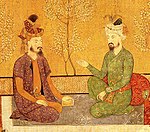 Den indiska stormogulen Babur och hans arvtagare Humayun med turbaner.