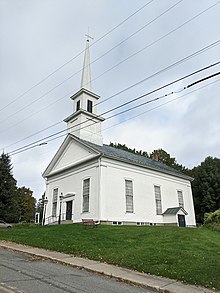 Formerly Barnet Congregational Church, now Barnet Village Church. Barnet Village Church 100 Church Street downtown Barnet VT September 2021.jpg