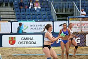 Deutsch: Beachhandball Europameisterschaften 2019 (Beach handball Euro); Tag 5: 6. Juli 2019 – Frauen, Halbfinale, Ungarn-Niederlande 2:0 (19:16, 15:12) English: Beach handball Euro; Day 5: 6 July 2019 – Semifinal Women – Hungary-Netherlands 2:0 (19:16, 15:12)