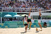 Deutsch: Beachvolleyball bei den Olympischen Jugendspielen 2018; Tag 11, 17. Oktober 2018; Jungen, Spiel um Platz 3 – Argentinien-Ungarn 2:0 (21–15/21–15) English: Beach volleyball at the 2018 Summer Youth Olympics at 17 October 2018 – Bronze Medal Match – Argentina-Hungary 2:0 (21–15/21–15)