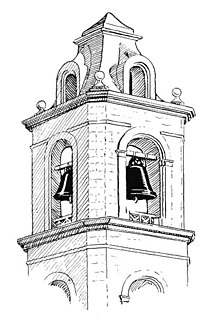 Belfry (architecture) Structure enclosing bells for ringing as part of building, usually as part of a bell tower or steeple