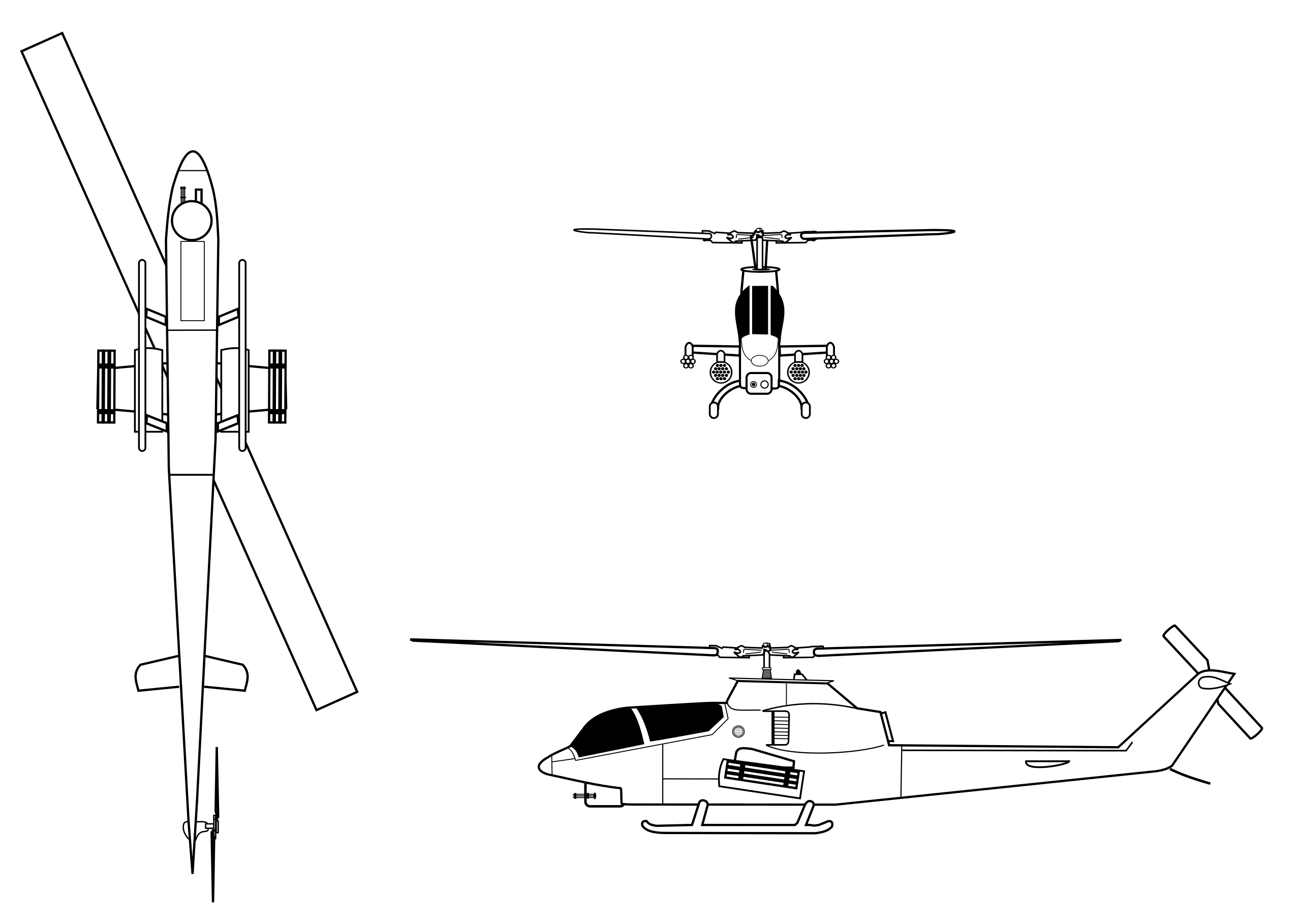 Bell AH-1 Cobra 2560px-Bell_AH-1G_Cobra_orthographical_image.svg