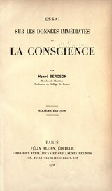 Bergson - Essai sur les données immédiates de la conscience.djvu