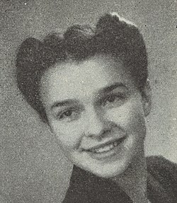 Anne Blomberg i ett programblad från Riksteatern 1954