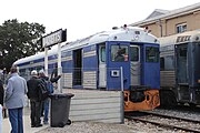 Bluebird 257 stopped at Jacketts siding, the National Railway Museum's station for broad gauge trains before it was demolished for the Port Dock extension project