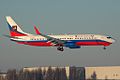 A Boeing 737-800 approaching Vnukovo Airport in 2010.