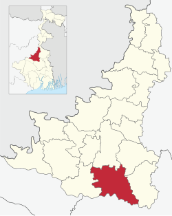 Bolpur Sriniketan in Birbhum (West Bengal).svg