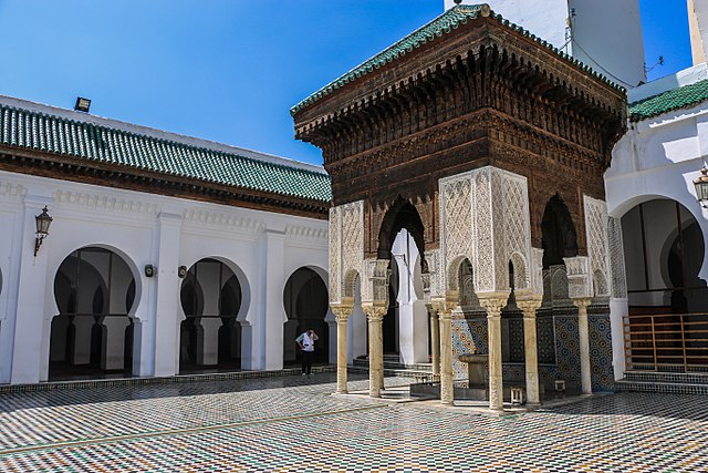The Moroccan higher-learning institution Al-Qarawiyin, founded in 859 A.D., was transformed into a university under the supervision of the Ministry of