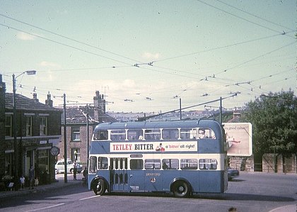 Trolley Bus turning at Thackley Corner terminus
