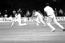 Lara batting for Warwickshire in 1994