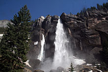 Bridal Veil Falls, taken from the base. Bridal Veil Falls Telluride CO.jpg