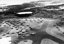 Der Flughafen im April 1940 unter deutscher Besatzung