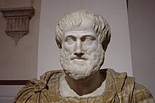 Bust of Aristotle. Roman copy after a Greek bronze original by Lysippos from 330 BC. Busto di Aristotele conservato a Palazzo Altemps, Roma. Foto di Giovanni Dall'Orto.jpg