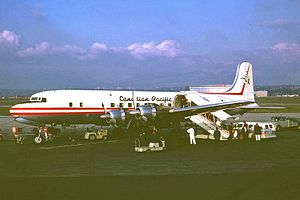 CF-CZQ DC-6B Canadian Pacific A-l 2 YVR 15NOV66 (5574944931).jpg