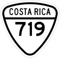 Road shield of Costa Rica National Tertiary Route 719