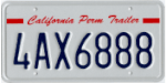 California license plate 4AX6888 trailer.gif