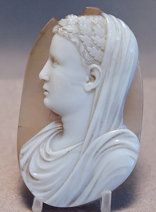 Relief cameo of a Roman prince. Perhaps 14th century.