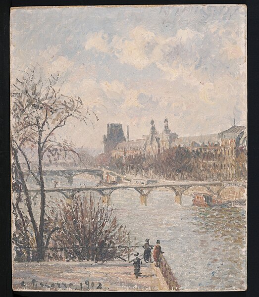 File:Camille Pissarro, Le Louvre, matin, 1902, private collection.jpg