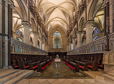 The choir facing west