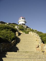 Original Cape Point Lighthouse in use from 1860-1918, South Africa, Africa