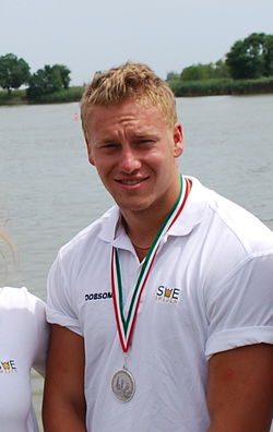 Carl Wassén på VM i Szeged 2013.
