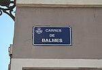 Thumbnail for File:Carrer de Balmes de València, placa.jpg