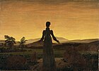 カスパー・ダーヴィト・フリードリヒ『朝日の中の婦人』1818-1820年
