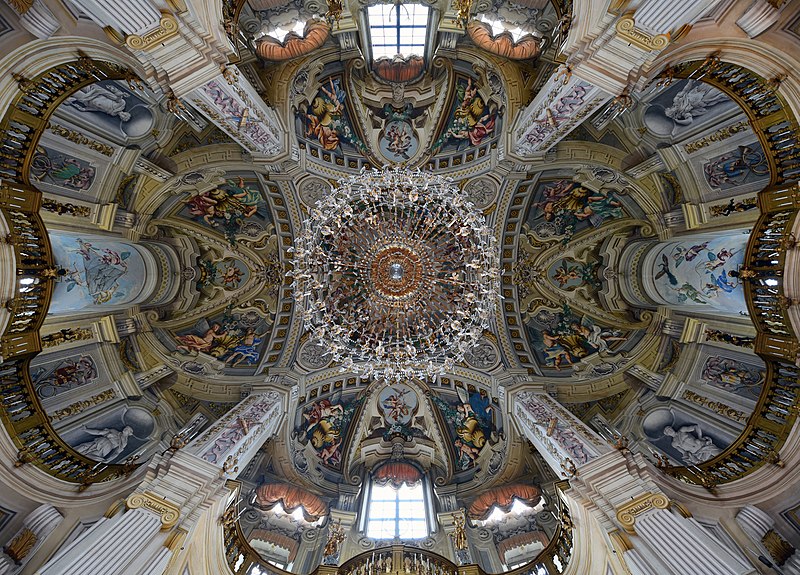File:Central Hall of the Palazzina di caccia of Stupinigi - ceiling.jpg