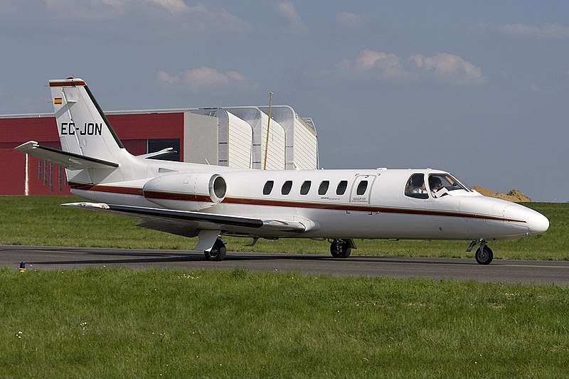 File:Cessna 550 Citation II Aerotaxi Los Valles, LUX Luxembourg (Findel), Luxembourg PP1210241434.jpg