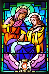 Vitrail de sainte Anne, mère de Marie