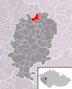 Location of Chlum within روکیتسانی بؤلگه‌سی‌