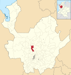 Kolombiya Antioquia Bölgesi'ndeki Belmira belediye ve kasabasının yeri