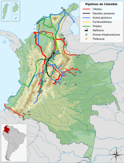 colombian geographical map