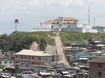Fort Coenraadsburg overlooking the city of Elmina.