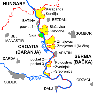 Confine tra la Croazia e la Serbia