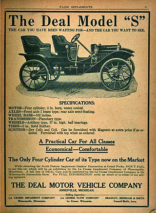 <span class="mw-page-title-main">Deal (automobile)</span> Defunct American motor vehicle manufacturer