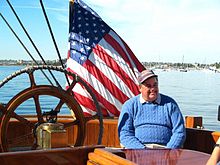 A photo of America's Cup winner Dennis Conner while aboard a replica of the original Cup winner "America" in San Diego in 2010 Dennis Conner By Phil Konstantin.jpg