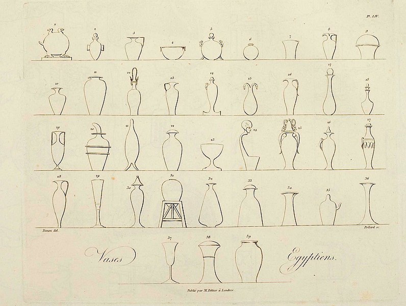 Pl.54 - Vases égyptiennes antiques