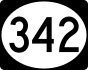 Indicatore dell'autostrada 342 del Mississippi