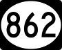 Highway 862 marker