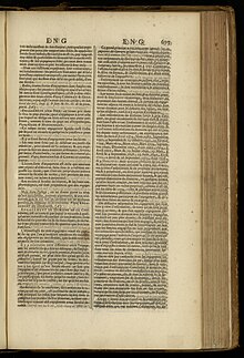 fac-simile de la page 677 du volume V de l'encyclopédie Diderot