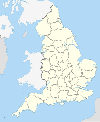 Map of England showing the location of Broxton in Cheshire