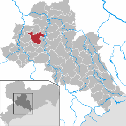 Läget för kommunen Erlau i Landkreis Mittelsachsen