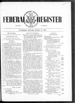 Thumbnail for File:Federal Register 1946-10-19- Vol 11 Iss 205 (IA sim federal-register-find 1946-10-19 11 205).pdf