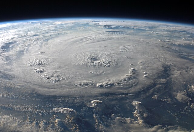 Hurricane Felix near peak intensity, as seen from the International Space Station.